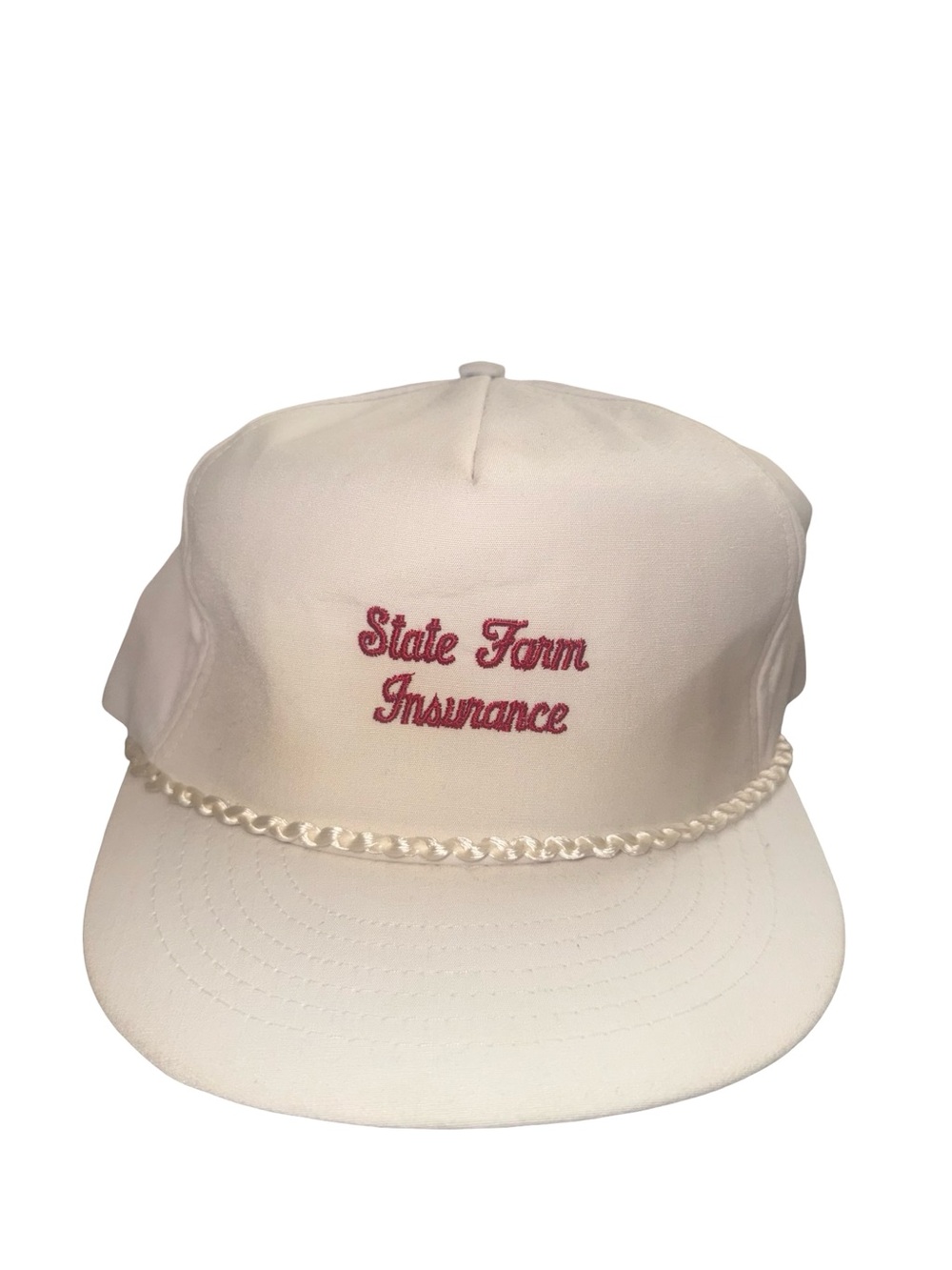 Embroidered Cream Cap